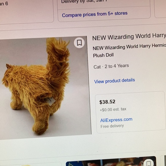 Wizarding World Harry Potter Hermione's Crookshanks cat 18" (S20) - Picture 7 of 7